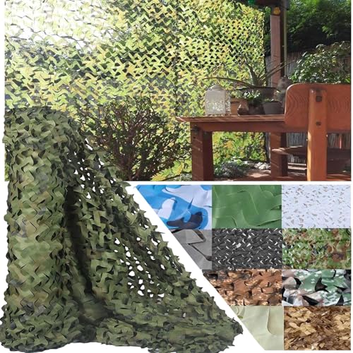 CAQXAQP Dschungel Camouflage Netz für Outdoor Jagd Dekoration -1.5mx3m Tarnnetz Sichtschutz mit Sonnenschutz für Garten Camping Party Autodeckung,Anpassbare Größe von CAQXAQP