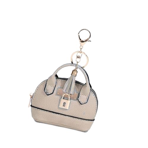 Kleine Mehrzweck-Tasche, Schlüsselanhänger, Münzbörse, PU-Leder, Organizer für Damen, Lippenstifte, Karten und Datenkabelhalter, cremefarben Kleine Mehrzweck-Tasche, Schlüsselanhänger, Münzbörse, PU-Leder, Organizer für Damen, Lippenstifte, Karten und Datenkabelhalter, cremefarben von CARISSETT