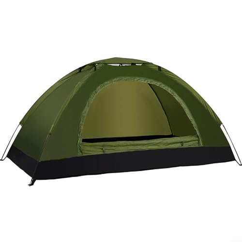 Wasserdichtes Campingzelt, kompaktes Kuppelzelt für 2 Personen, leichtes Zelt für Rucksackreisen, Outdoor-Zelt für Camping, Wandern, Bergsteigen (1 Person, Armeegrün) von CARMOTTER