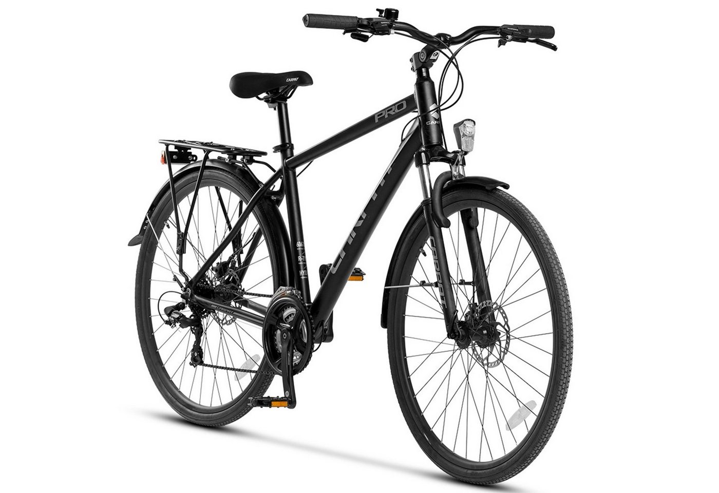 CARPAT SPORT Trekkingrad 28 Zoll Trekking Bike City Fahrrad für Damen Herren, 24 Gang Shimano Tourney Schaltwerk, Kettenschaltung, (Aluminium Rahmen, Mechanische Scheibenbremse), Rennrad, Mountainbike, City Commuter Citybike Fahrrad von CARPAT SPORT