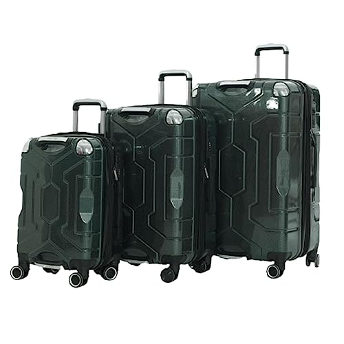 CARPOP Tragbarer Koffer 3-teiliges Gepäckset Koffer mit großer Kapazität 3-Fach Verstellbarer Teleskoptrolley Handgepäcktsa Customs Koffer Leicht zu verwenden von CARPOP