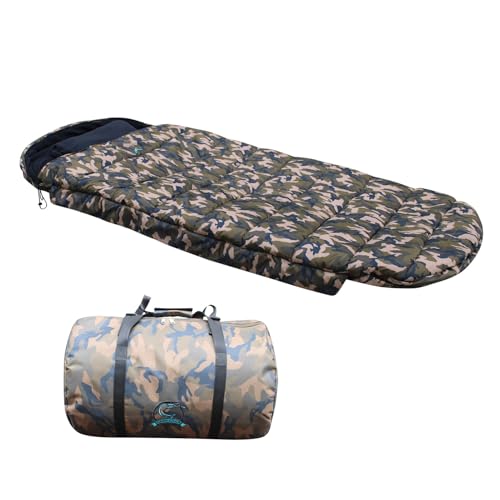 Carpzilla Schlafsack zum Karpfenangeln, 5-Jahreszeiten, Fleece, gefüttert, mit Kissen, Camping, Wandern, Rucksackreisen, Reisen, 100 cm, extra breit, KMS-007, Camouflage Carpzilla Schlafsack zum Karpfenangeln, 5-Jahreszeiten, Fleece, gefüttert, mit Kissen, Camping, Wandern, Rucksackreisen, Reisen, 100 cm, extra breit, KMS-007, Camouflage von CARPZILLA