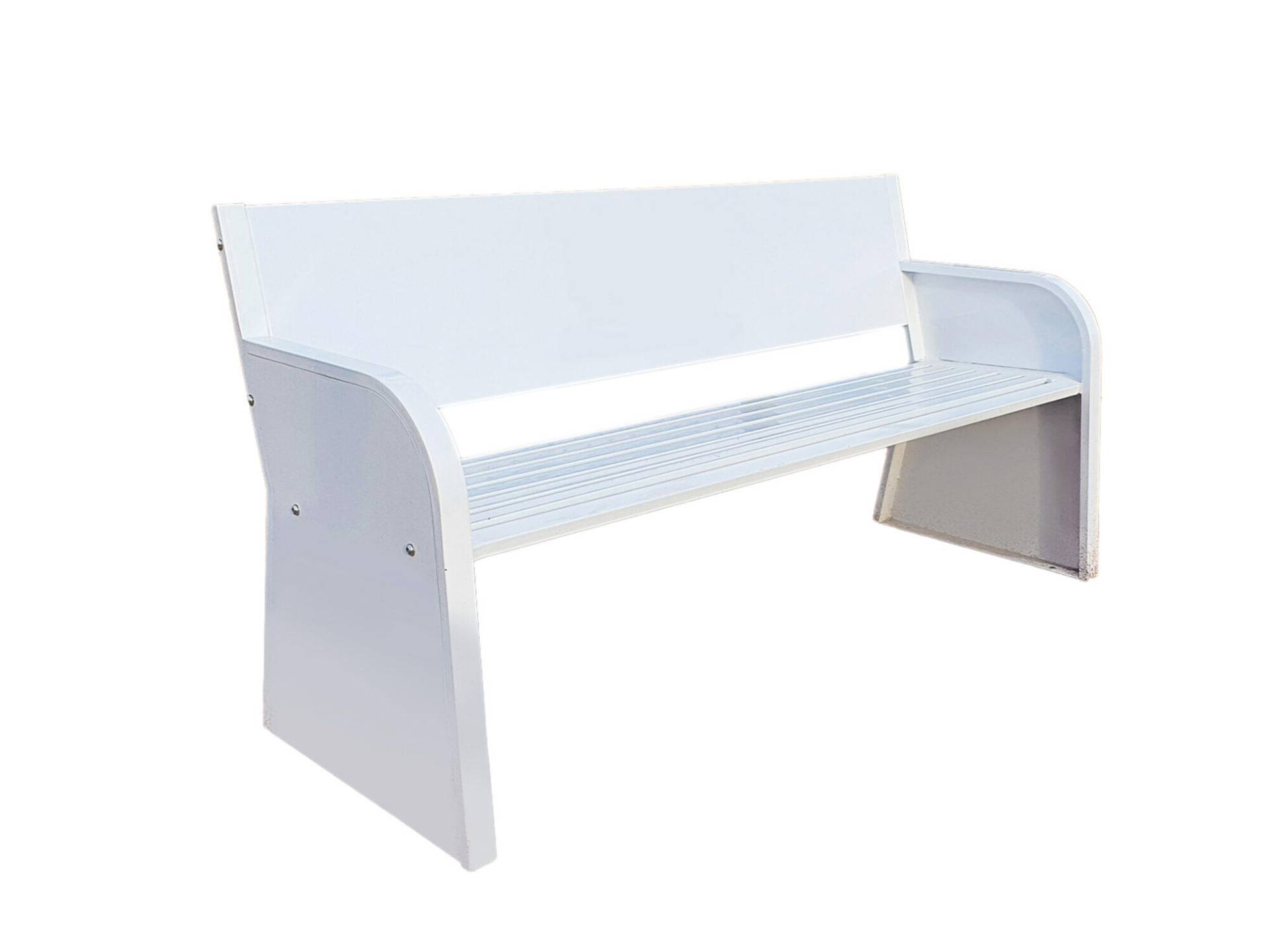 Banc en acier électrozingué blanc von CARRINGTON