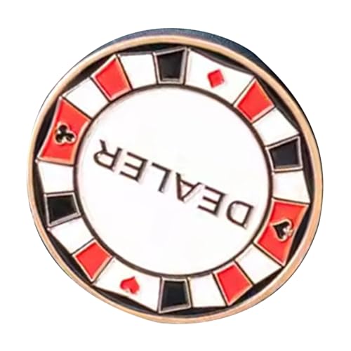 CASNO Poker-Knöpfe aus Metall, Dealer-Knöpfe, Big Blind und Small Blind, Poker-Knöpfe, Herren-Geschenk für Pokerspiele, Teil aus Metall von CASNO