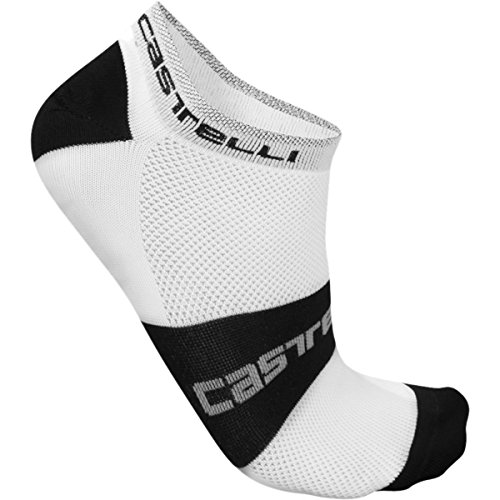 CASTELLI 4507069 LOWBOY SOCK Socks Unisex WEISS SCHWARZ XXL von CASTELLI