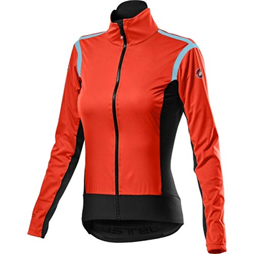 CASTELLI 4520554-656 ALPHA RoS 2 W L. JKT Women's Jacket Fiery Red/Black-Celeste XL von CASTELLI