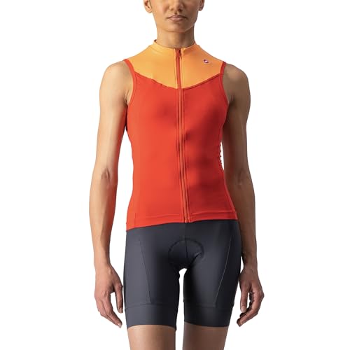 CASTELLI 4521058-081 Solaris Sleeveless Jersey T-Shirt Women's Hibiskus/Soft Orange XS von CASTELLI