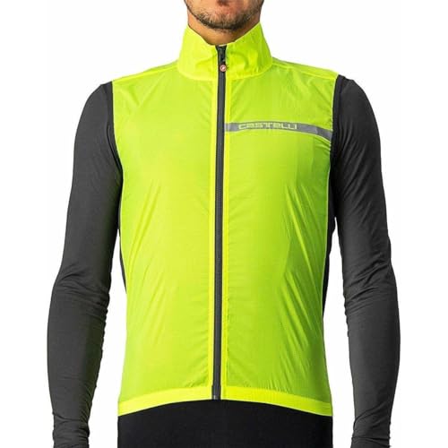 CASTELLI 4521512-032 SQUADRA ST. VEST Sports vest Men's Gelbes Fluo/Dunkelgrau XS von CASTELLI