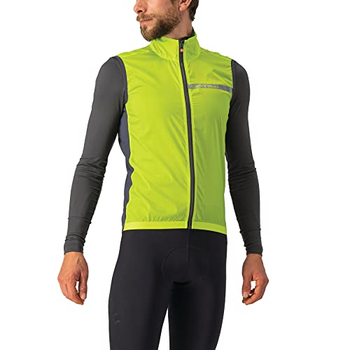 CASTELLI 4521512-383 SQUADRA STRETCH VEST Sports vest Men's Elektrischer Kalk/Dunkelgrau S von CASTELLI