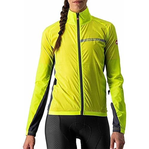 CASTELLI 4521529-032 SQUADRA ST. W JKT Jacket Women's Gelbes Fluo/Dunkelgrau L von CASTELLI