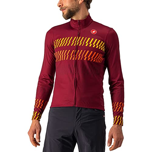CASTELLI 4522500-421 Unlimited TH Jersey Sweatshirt Herren Bordeaux/Goldenrod Größe XXL von CASTELLI