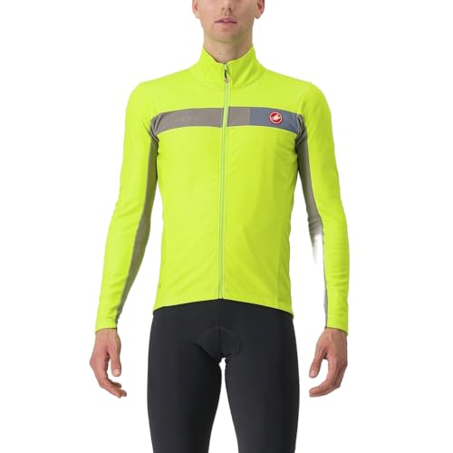 CASTELLI 4522509-383 MORTIROLO 6S JACKET Jacket Herren ELECTRIC LIME/NICKEL Größe L von CASTELLI