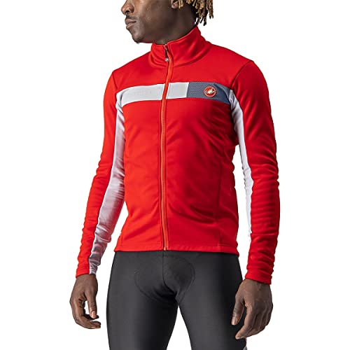 Castelli 4522509-023 MORTIROLO 6S JACKET Jacket Herren RED/SILVER GRAY Größe XXL von CASTELLI