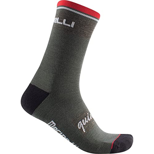 Castelli 4522533 QUINDICI SOFT MERINO SOCK Socks Unisex DARK GREEN XXL von CASTELLI