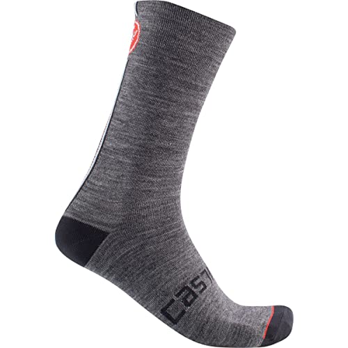 Castelli 4522567 RACING STRIPE 18 SOCK Socks Unisex DARK GRAY XXL von CASTELLI