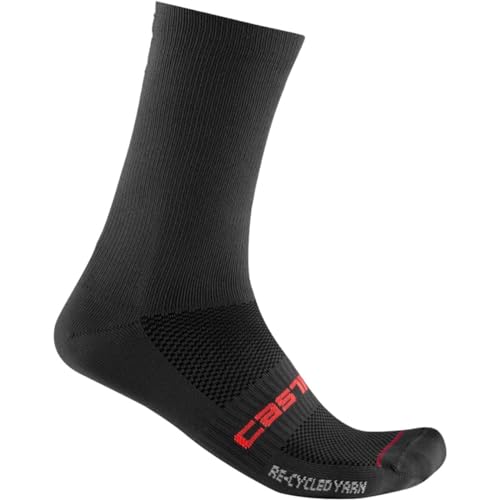 CASTELLI 4523534-010 RECYCLE TH 18 SOCK Socks Unisex BLACK Größe XXL von CASTELLI