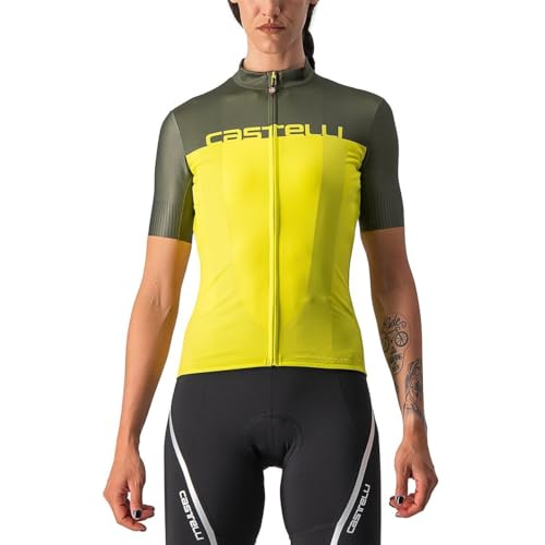 CASTELLI Damen Velocissima Jrs Sweatshirt, Sulphur/Military Green, M EU CASTELLI Damen Velocissima Jrs Sweatshirt, Sulphur/Military Green, M EU von CASTELLI