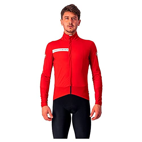 CASTELLI Herren BETA RoS Jacket Jacke, Rot/Silber Gray, L von CASTELLI