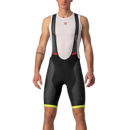 CASTELLI Men's COMPETIZIONE KIT BIB Shorts, Elektrischer Kalk/Schwarz-Blau-Magnern, 56 von CASTELLI