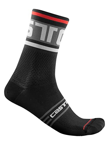 CASTELLI Men's PROLOGO 15 Sock, Schwarz-Weiss, XL von CASTELLI