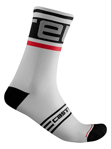 CASTELLI Men's PROLOGO 15 Sock, Schwarz-Weiss, M von CASTELLI