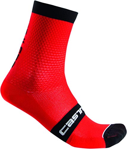 CASTELLI Superleichter 12, Herren-Socken, Herren, Socken, 4520036, rot, L/X von CASTELLI