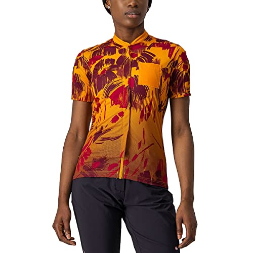 CASTELLI Women's Unltd Trail Jersey Sweatshirt, Goldenorange/Barbaresco rot, L CASTELLI Women's Unltd Trail Jersey Sweatshirt, Goldenorange/Barbaresco rot, L von CASTELLI