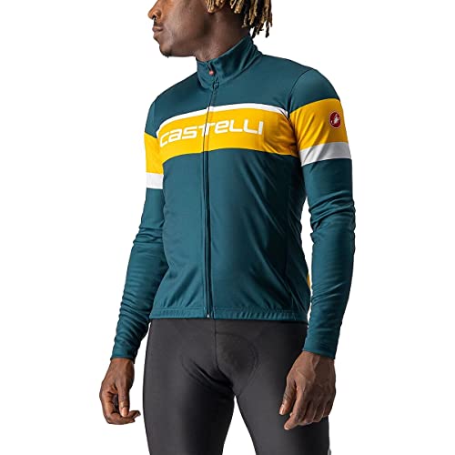 Castelli 4522522 PASSISTA Jersey Sweatshirt Men's DEEP Teal/Goldenrod-Silver GRA S von CASTELLI