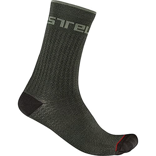 Castelli Men's DISTANZA 20 Sock, Military Green, L/XL von CASTELLI