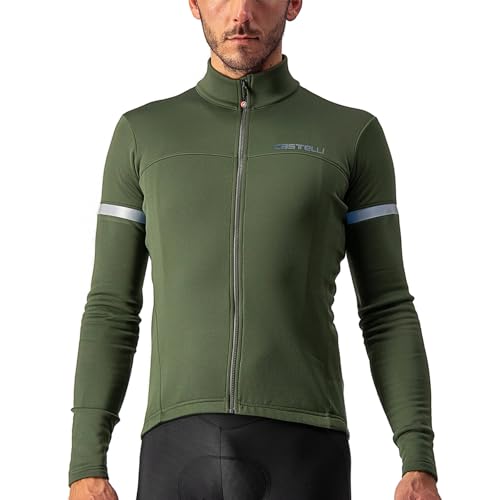 Castelli Men's Fondo 2 Jersey FZ T-Shirt, Military Green/Silver Reflex, XXL von CASTELLI