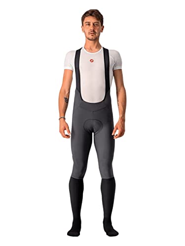 Castelli 4521517 VELOCISSIMO 5 BIBTIGHT Leggings Men's Dark Gray/Silver Reflex L von CASTELLI