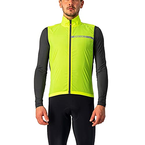 CASTELLI Men's Squadra Stretch Vest Sports, Gelbes Fluo/Dunkelgrau, XXL von CASTELLI