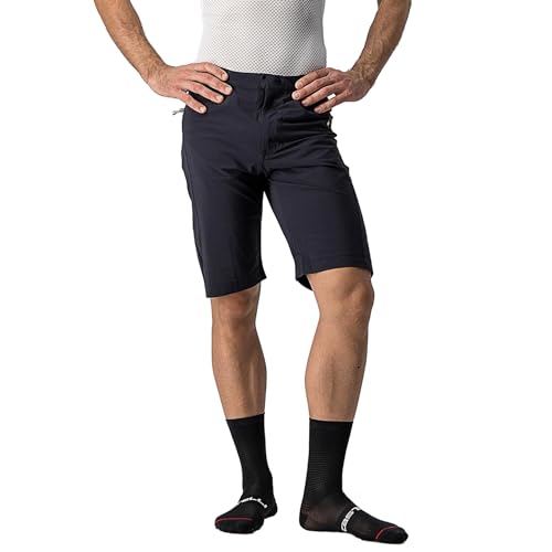 CASTELLI Men's Unlimited Baggy Short, Schwarz-Weiss, M von CASTELLI