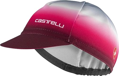 CASTELLI Women's Dolce Cap Hat, Helles Stahlblau/Burgunderrot, Einheitsgröße von CASTELLI