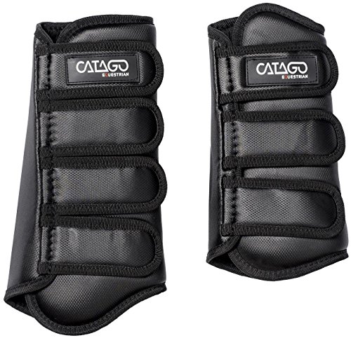 CATAGO Dressurgamaschen, 4 Stck. - Vollblut - schwarz von CATAGO