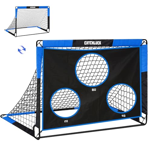 CATCHLUCK Fußballtor Garten Kinder Fussballtor Outdoor Pop Up Fußballtore Fussball Tor Fussballtore für Garten Training Outdoor Fussballtor mit Tragetasche, Blue-150x120x120 CATCHLUCK Fußballtor Garten Kinder Fussballtor Outdoor Pop Up Fußballtore Fussball Tor Fussballtore für Garten Training Outdoor Fussballtor mit Tragetasche, Blue-150x120x120 von CATCHLUCK
