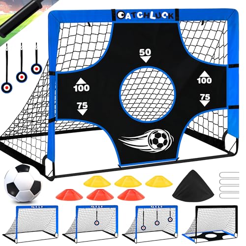 CATCHLUCK Fussballtore für Garten Kinder Fussballtor, Blue von CATCHLUCK