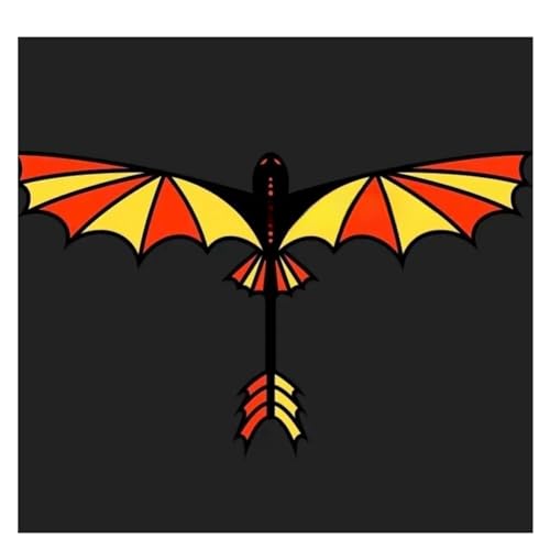 400cm Flying Dragon Kite Outdoor Spaß Moderne Drachen Einfach zu Fliegen(Yellow-red) von CAYUND