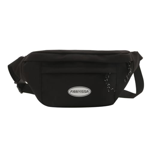 CAZSTYK Outdoor-Sport-Hüfttasche, Nylon, Umhängetasche, lässige Schultertasche, Brusttaschen zum Laufen und Radfahren, Schwarz von CAZSTYK