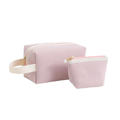 CAZSTYK Weiche und langlebige Make-up-Tasche zum bequemen Organisieren Ihrer Beauty-Produkte für Reisen und den täglichen Gebrauch, rose, 2pcs set von CAZSTYK