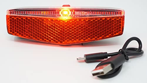 Akku Fahrrad LED Rücklicht Aufladbar mit USB Ladebuchse für Gepäckträger 50/80 mm Akku Fahrrad LED Rücklicht Aufladbar mit USB Ladebuchse für Gepäckträger 50/80 mm von CBK-MS