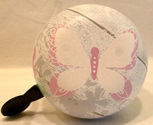 CBK-MS Fahrradglocke Ding Dong Schmetterling weiß 2-Klang Ø 80mm XXL Fahrradklingel CBK-MS Fahrradglocke Ding Dong Schmetterling weiß 2-Klang Ø 80mm XXL Fahrradklingel von CBK-MS