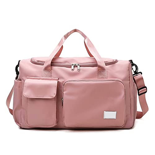 CCAFRET Damen Handtasche Travel Bag New Fitness Sports Handbag Luggage Bag Large Capacity (Color : Pink) von CCAFRET