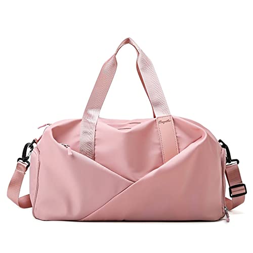 CCAFRET Gym Tasche Damen Sport Sporttasche Travel Dry Wet Bag Handtasche Praktische Multifunktions-Schwimmtasche Schulter Messenger (Color : Pink, Size : L) von CCAFRET