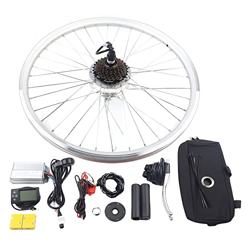 CCAUUB 26" / 28" 36V Elektrofahrrad Hinterrad E Bike Conversion LCD Set Kit 250W/350W Ebike Umbausatz für Elektrofahrrad, Elektronische Leistungsbremse mit LCD-Anzeige (28 Zoll 250W) von CCAUUB