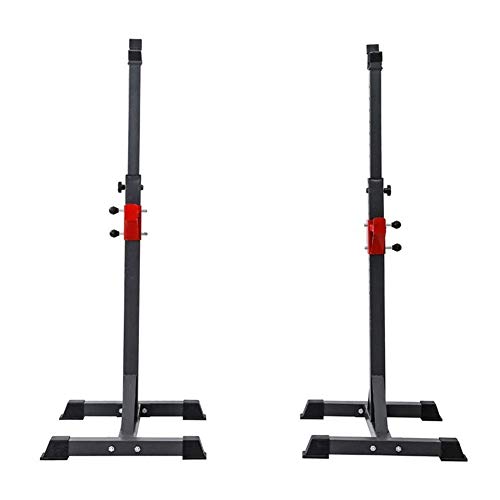 Langhantelständer, Kniebeugenständer Rack Gewichtsständer Gym Rack Kniebeugen- und Bankdrückständer Hantelständer, Höhenverstellbar, Tragkraft 260kg, Fitnessgeräte Home Gym IndoorS von CCKUHN