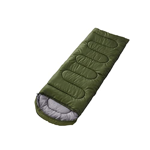 Schlafsäcke Camping-Schlafsack, Ultraleicht, wasserdicht, für 4 Jahreszeiten, Warmer Umschlag-Schlafsack für Rucksackreisen im Freien, Reisen und Wandern (Grün S) von CCKUHN