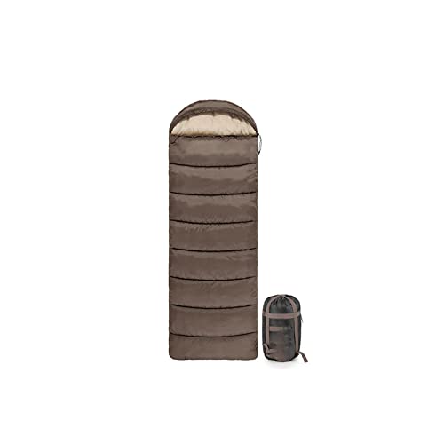 Schlafsäcke Schlafsack Ultraleichter Winterschlafsack aus Baumwolle Leichter wasserdichter Schlafsack für Outdoor-Camping (Braun U150) von CCKUHN
