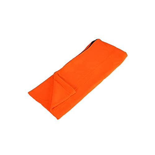 Schlafsäcke für den Außenbereich, Mikrofaser-Fleece-Umschlag, tragbares Campinglaken, ultraleichter Sommerschlafsack, Reise-Innensack (Orange, Einheitsgröße) von CCKUHN