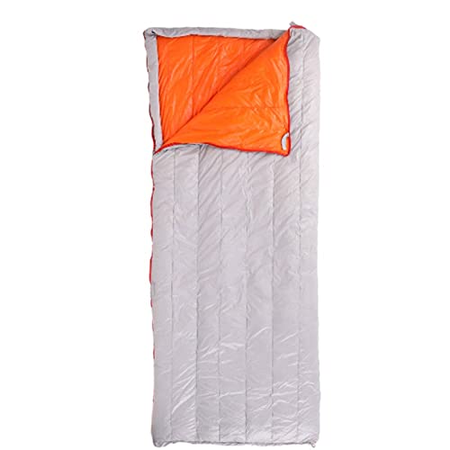 Schlafsäcke für den Außenbereich, glamourös, für Camping und Wandern, tragbar, Umschlagtyp, 90% Daunen, Größe 200 x 80 cm, warm halten, Schlafsack, 4 Stärken (Orange, Einheitsgröß von CCKUHN